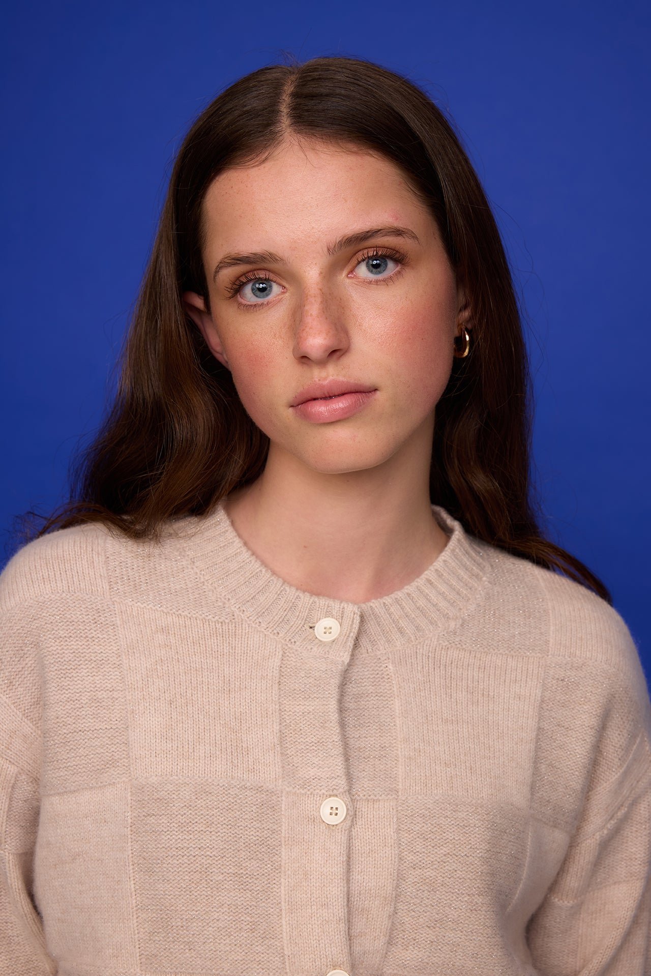 Squares Cardi - Oat Sparkle