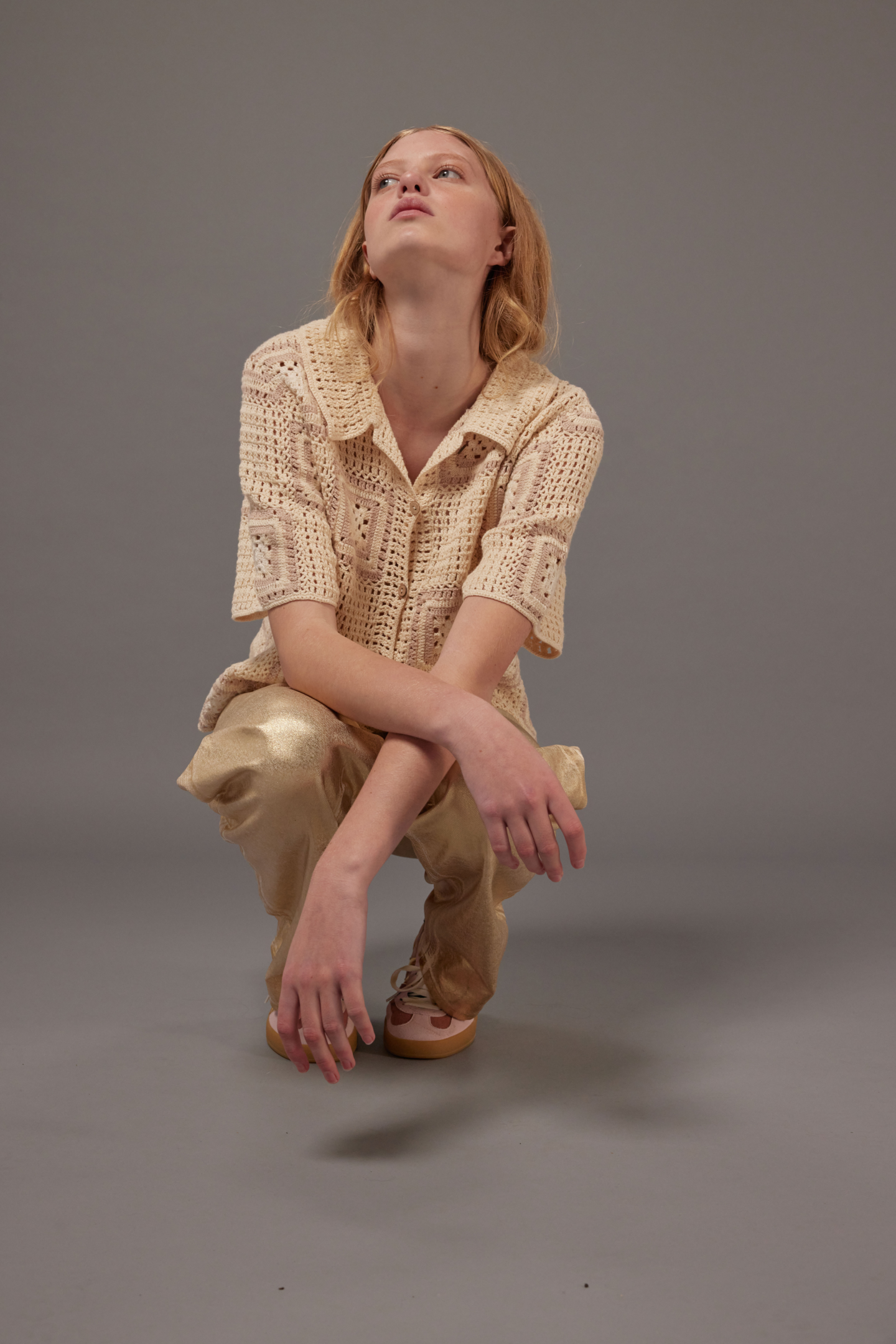 Hand-Crochet Shirt - Nudes