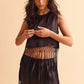 Partie Top  - Black silk