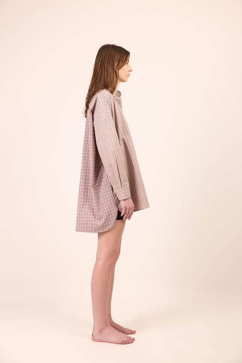 Bille Shirt - Red / Tan Stripe