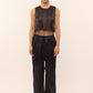 Partie Top  - Black silk