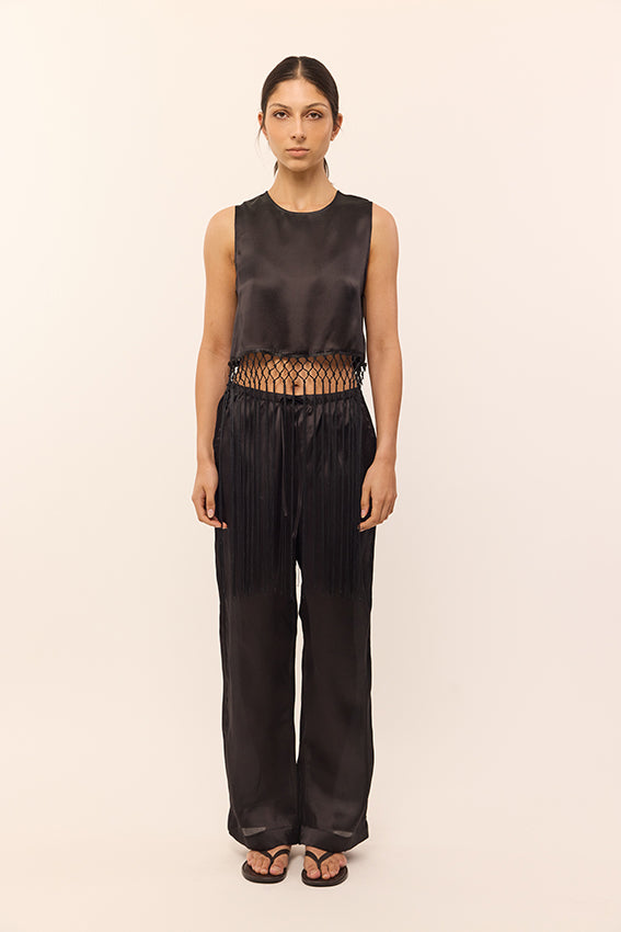 Partie Top  - Black silk