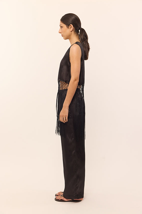 Partie Top  - Black silk