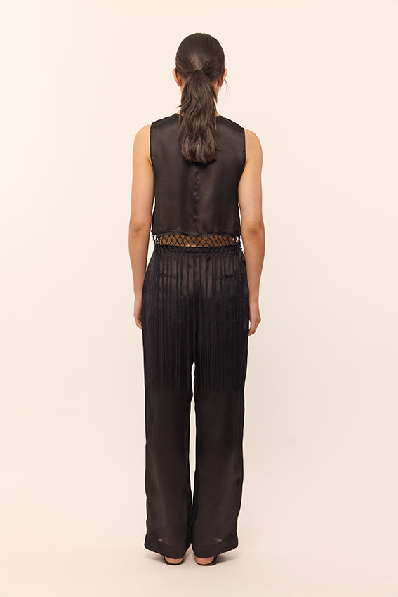 Partie Top  - Black silk