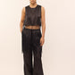 Partie Top  - Black silk