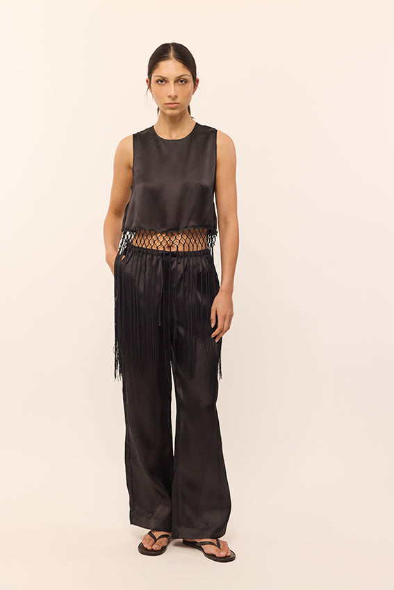 Partie Top  - Black silk