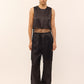 Partie Top  - Black silk