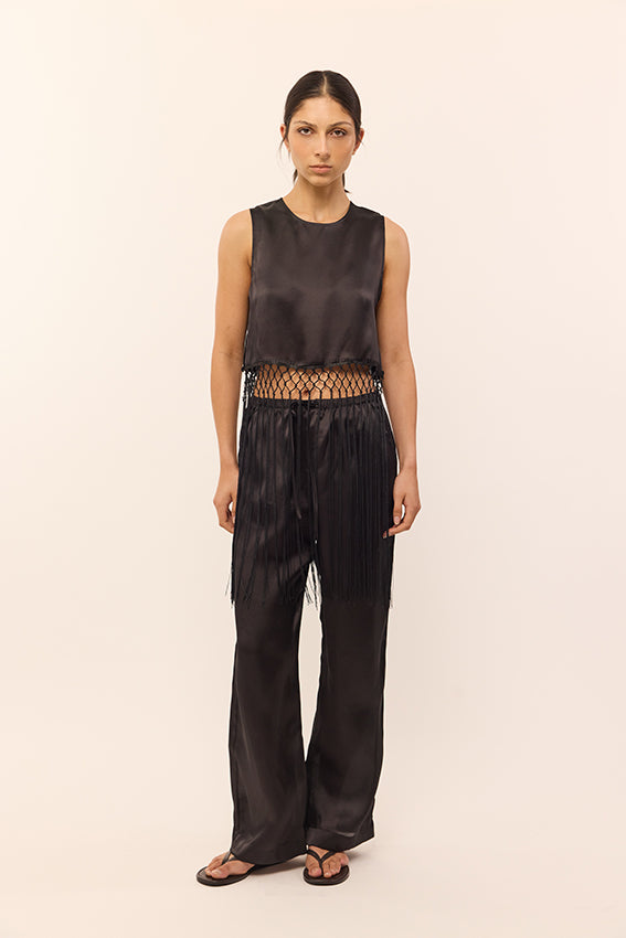 Partie Top  - Black silk