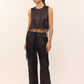 Partie Top  - Black silk