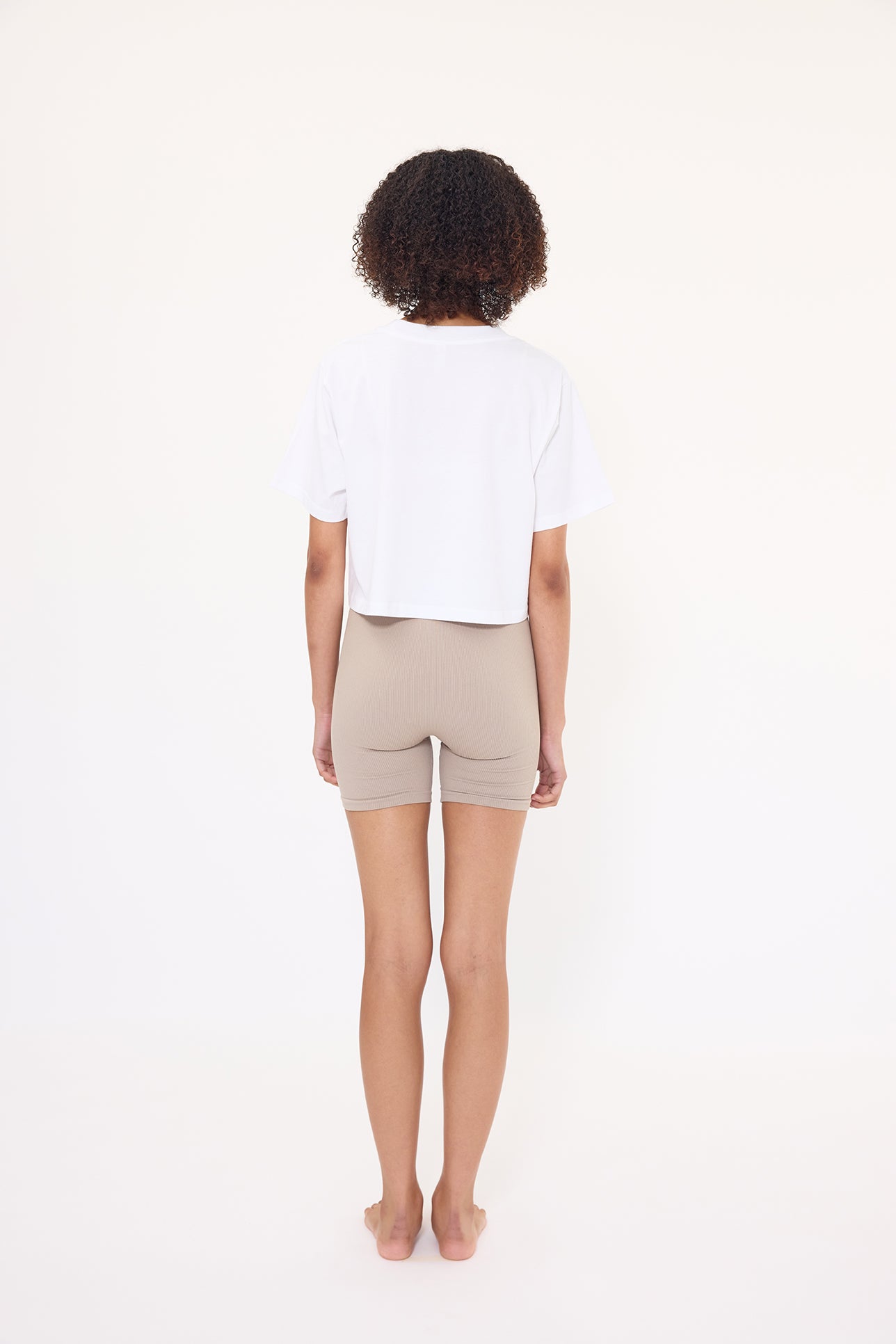 Script Crop Tee- White