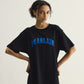 College Tee - Black / Cobalt