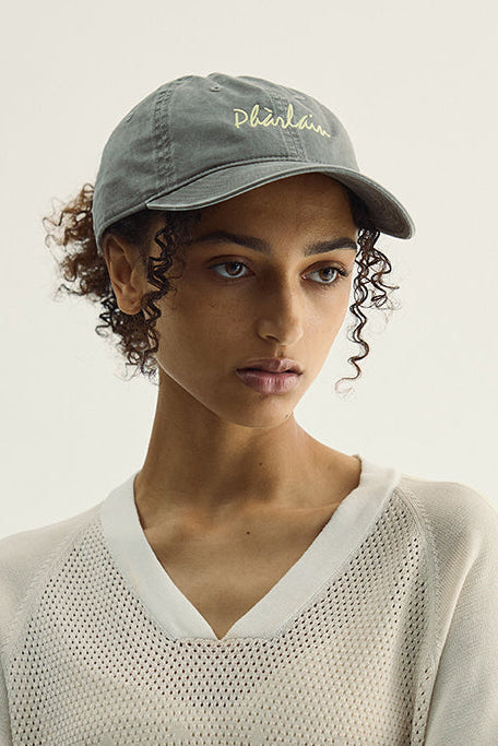 Script Cap - Washed Grey