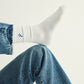 Rib Socks - Blue Flower