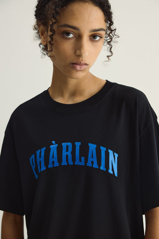 College Tee - Black / Cobalt