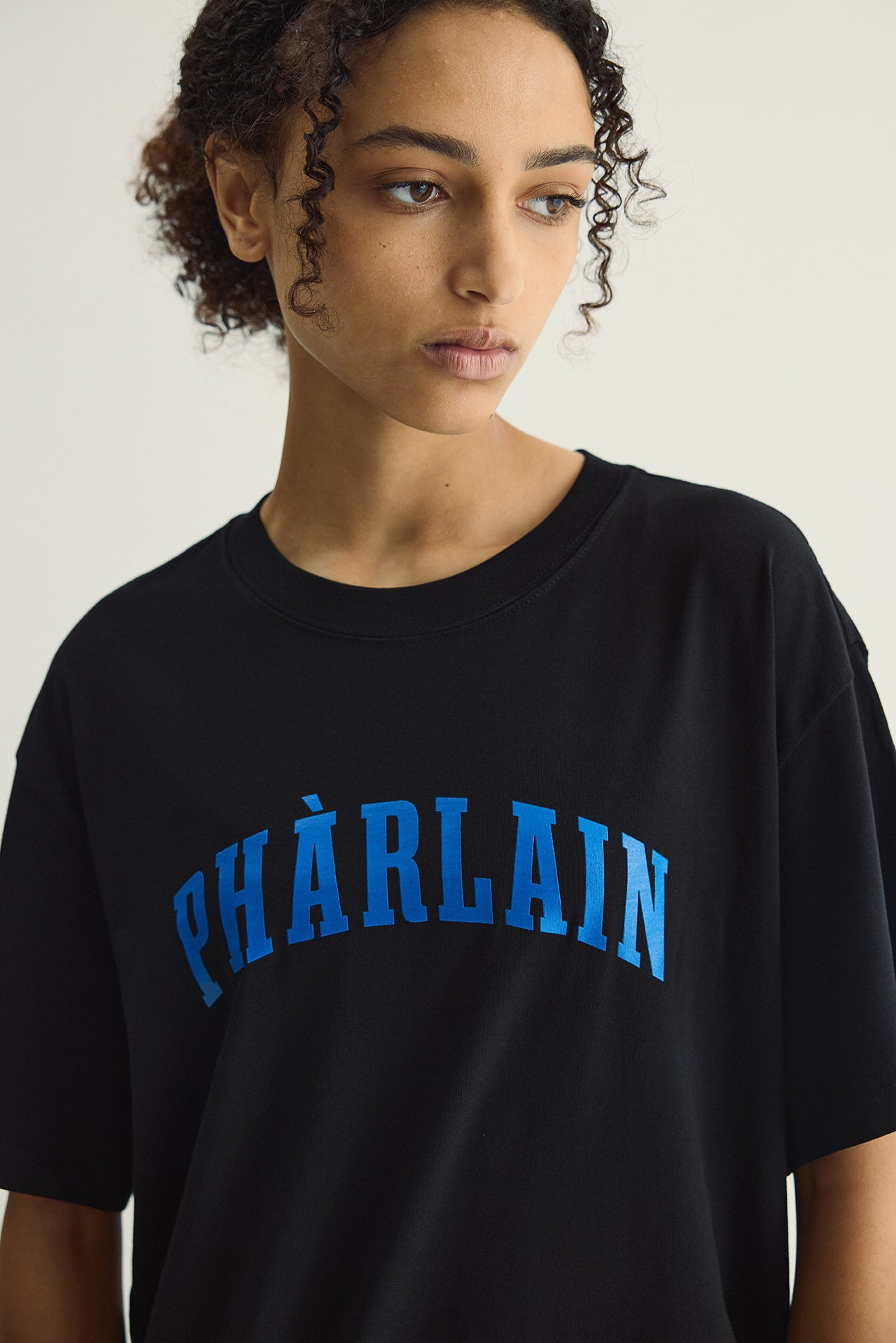 College Tee - Black / Cobalt