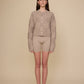 Squares Cardi - Latte Sparkle