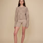 Squares Cardi - Latte Sparkle