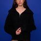 Ola Zip Sweater - Black Sparkle