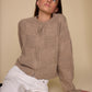 Squares Cardi - Latte Sparkle