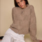 Squares Cardi - Latte Sparkle