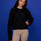 Squares Cardi - Black Sparkle