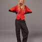 Hand-Crochet Shirt - Red / Orange