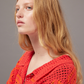Hand-Crochet Shirt - Red / Orange