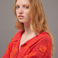 Hand-Crochet Shirt - Red / Orange