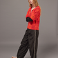 Hand-Crochet Shirt - Red / Orange