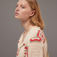 Hand-Crochet Shirt - Red Squares