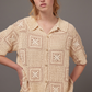 Hand-Crochet Shirt - Nudes
