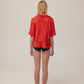 Hand-Crochet Shirt - Red / Orange